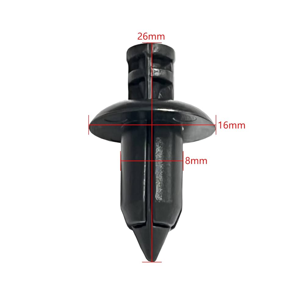 Amazon.co.jp: 8mm プラスチックリベット フェンダークリップ